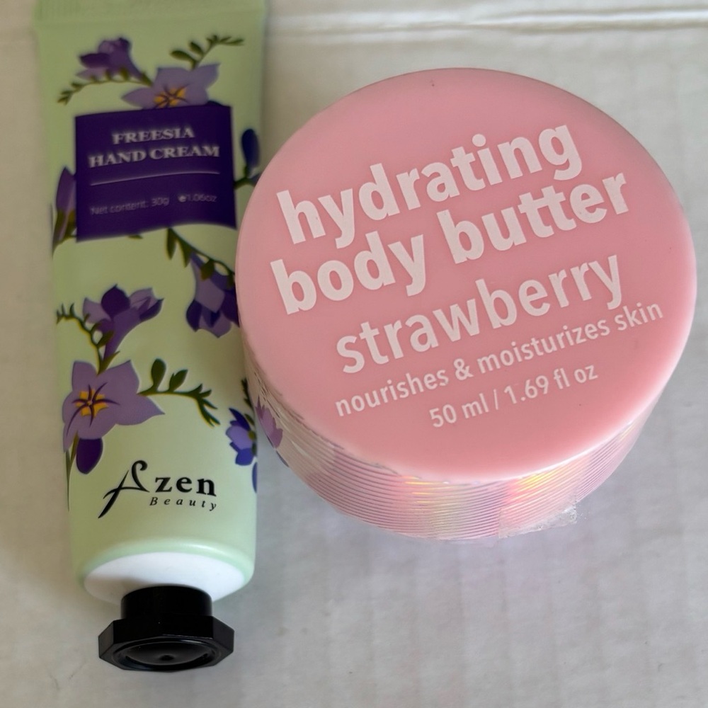 NEW Bundle 2 Hand Cream Freidha and Hydrating Strawberry Body Butter